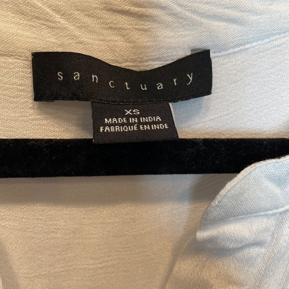Sanctuary Savannah Shell Sleeveless Top White Button & Tie Front XS New - Picture 4 of 6